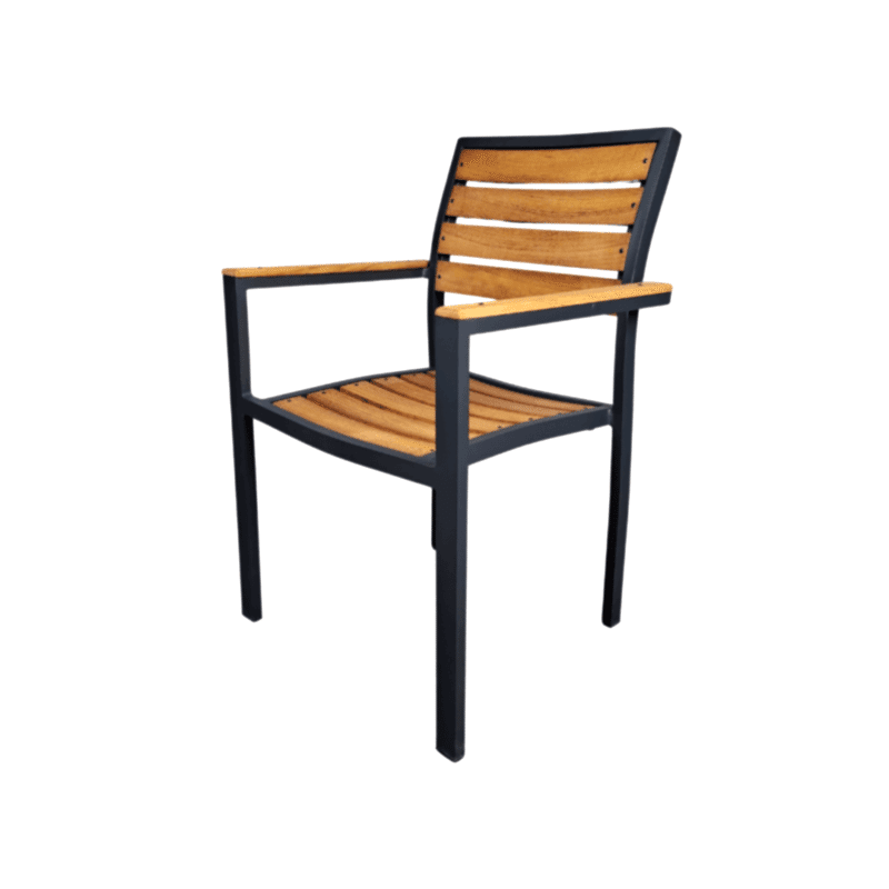 İroko Alüminyum Izgaralı Sandalye