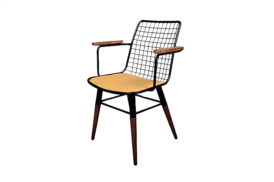 Kare Tel Kollu Sandalye