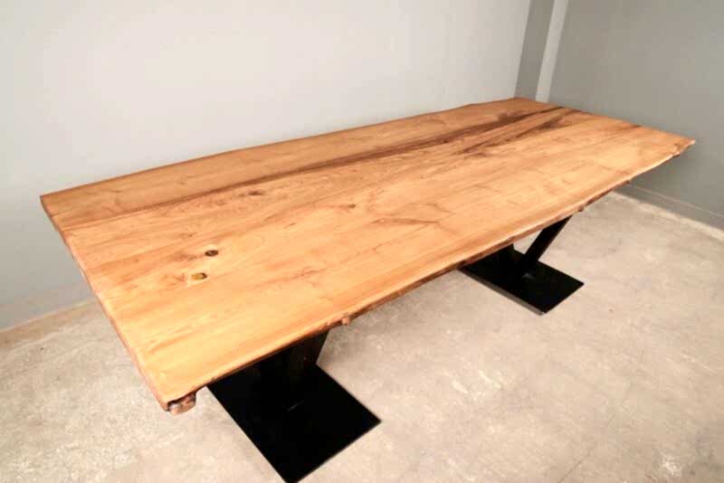 Kestane Doğal Kenarlı Masa