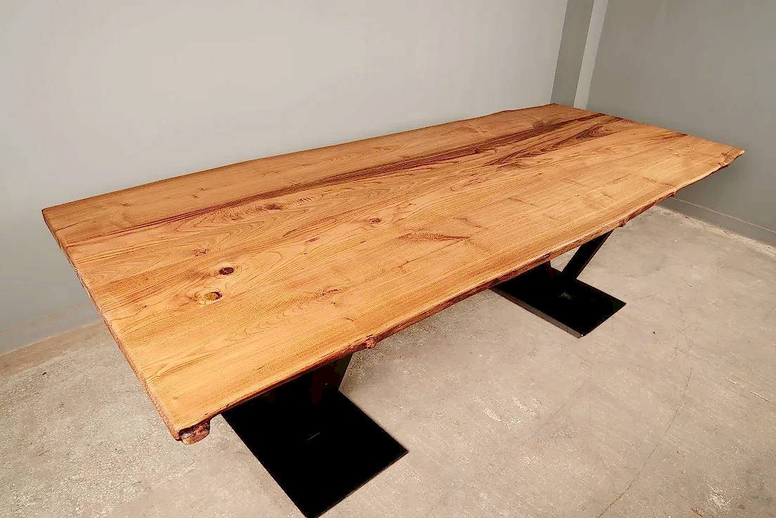 Kestane Doğal Kenarlı Masa