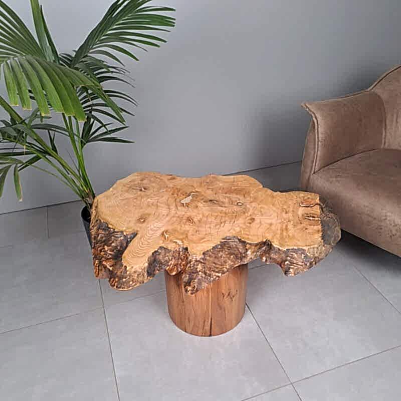 Natura Dışbudak Orta Sehpa (Doğal Yuvarlak Kütük)