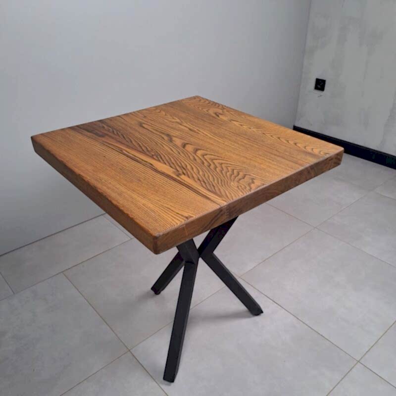 Kestane Cafe Masa (Düz Kenar)