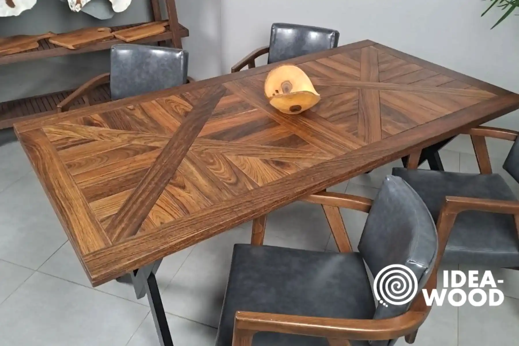 Afrika Cevizi Marküteri Desenli Masa - Görsel 2