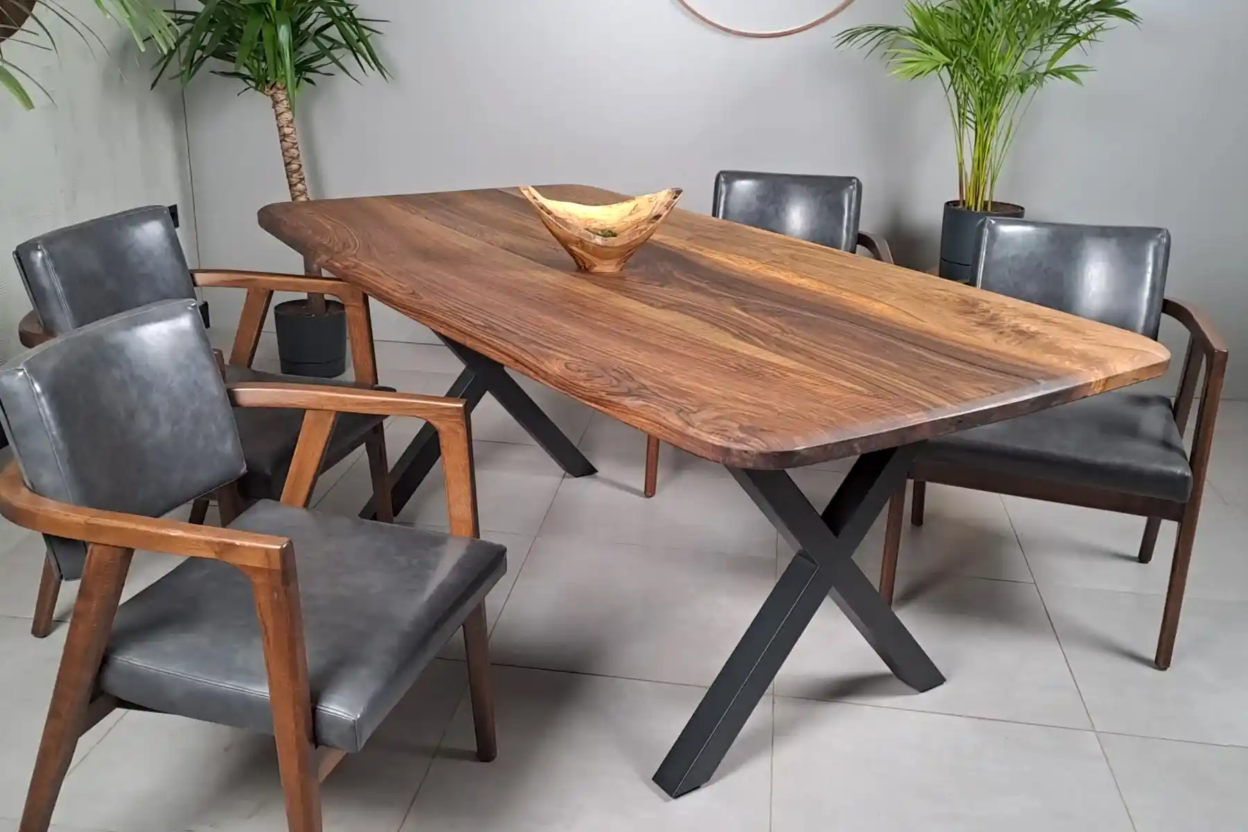 Ceviz İtalyan Kesim Masa - Görsel 11