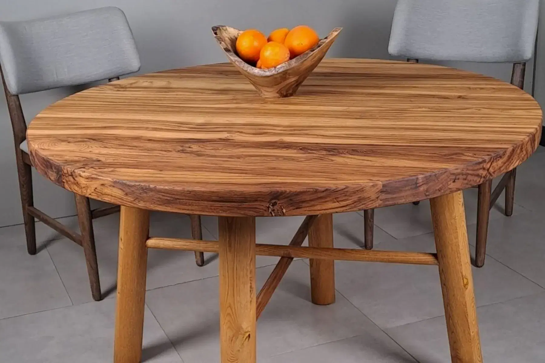 Kestane Yuvarlak Masa - Görsel 2