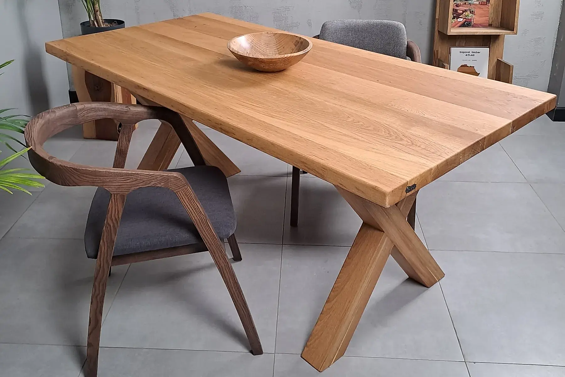 Meşe Düz Kenarlı Masa - Görsel 2